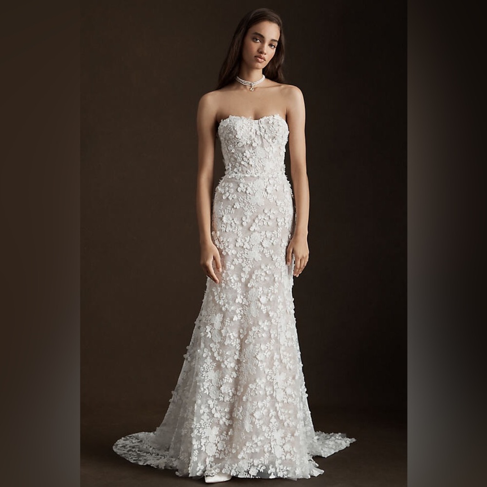 👰‍♀️💍Willowby by Watters Cecilia Convertible-Sleeve Corset Lace Wedding …